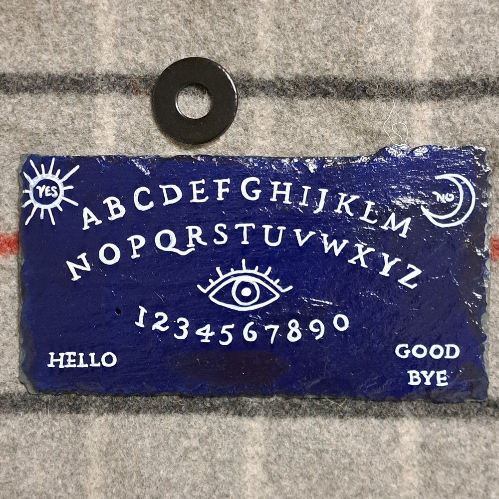 Handpainted Slate Ouija Board In Dark Blue